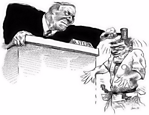 Courtroom Judge smacking karateka