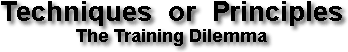 Techniques or Principles
